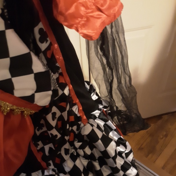 Girls Queen of Hearts Halloween Costume Tim Burton - Picture 5 of 5